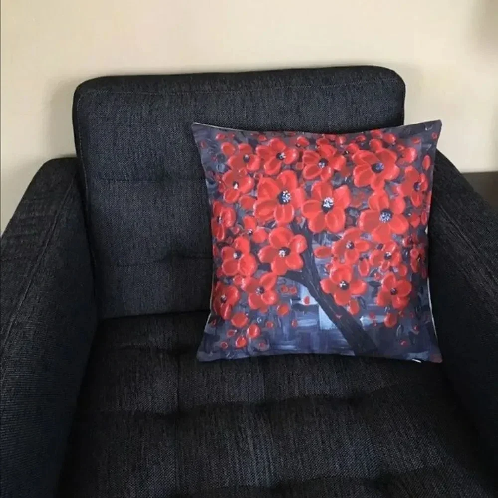 Floral 3D decorative pillow case,new,in package